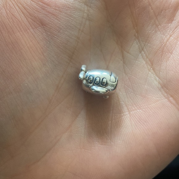 Authentic Pandora 925 Sterling Silver Plane Airplane Bead Charm - Picture 2 of 2